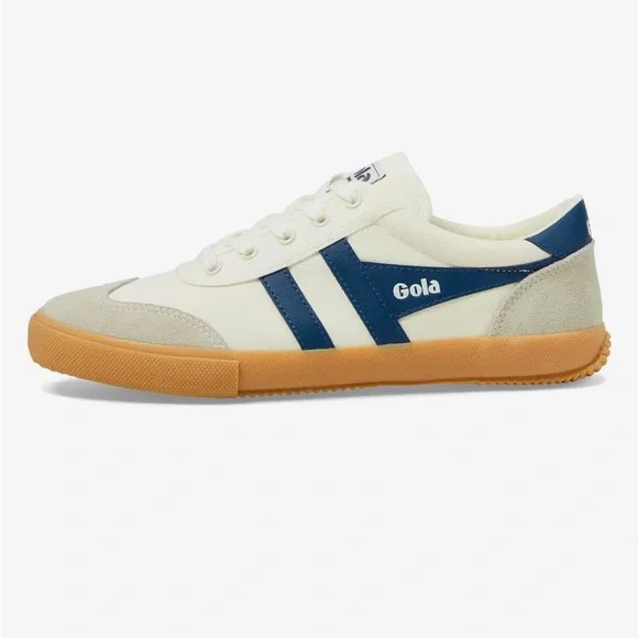 Gola Badminton Sneaker in Off White, Baltic, & Gum, Size: 10 - Picture 1 of 14